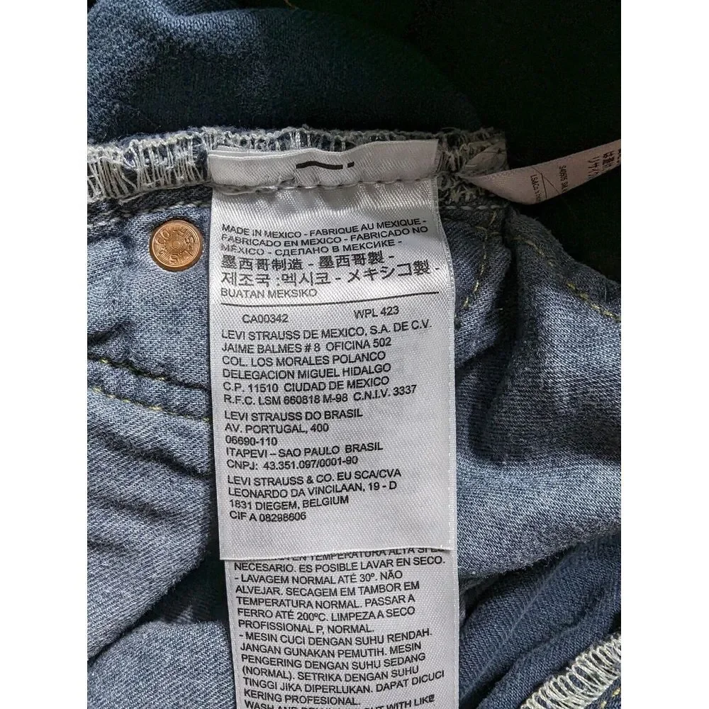 Levi's 501 Button Fly Distressed Jeans Men's Size 42x30 Blue